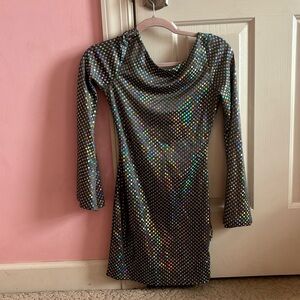 Silver sparkly party dress